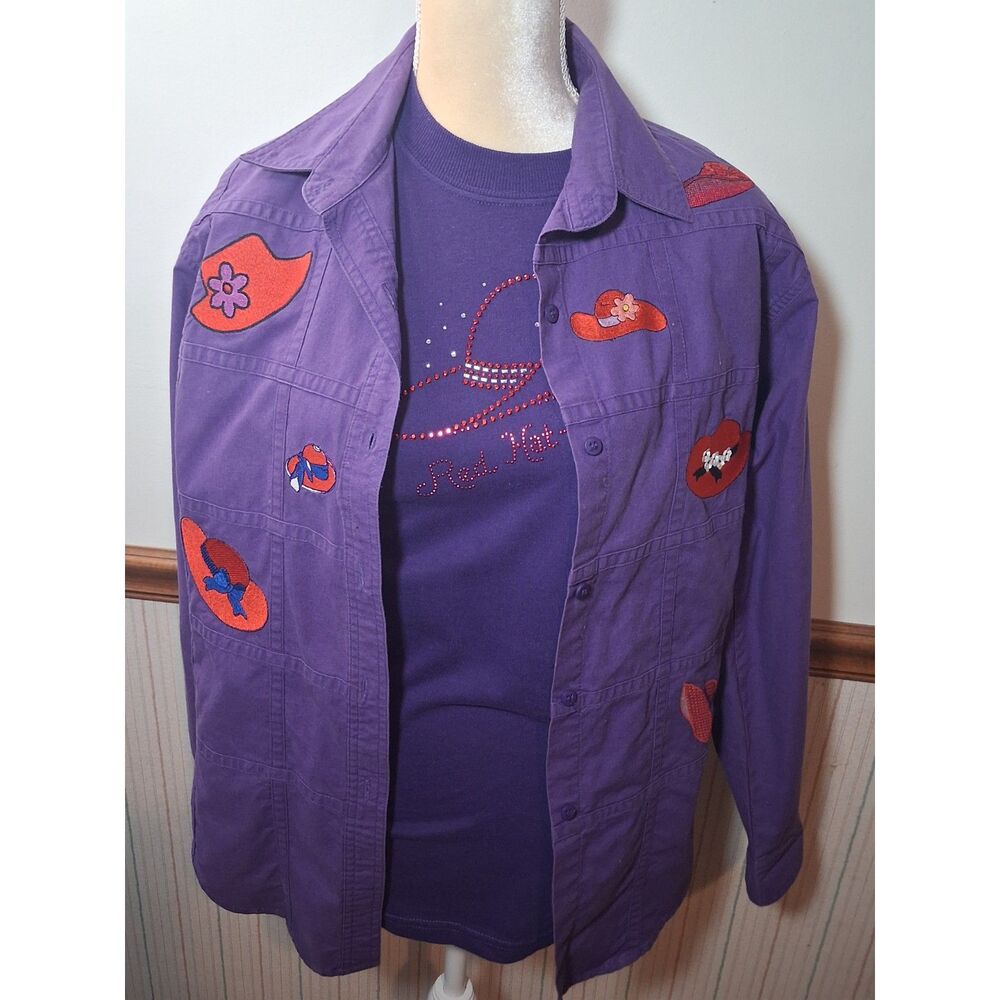 Red hat Ladies Society Purple LS Shirt & matching T-Shirt - Size M